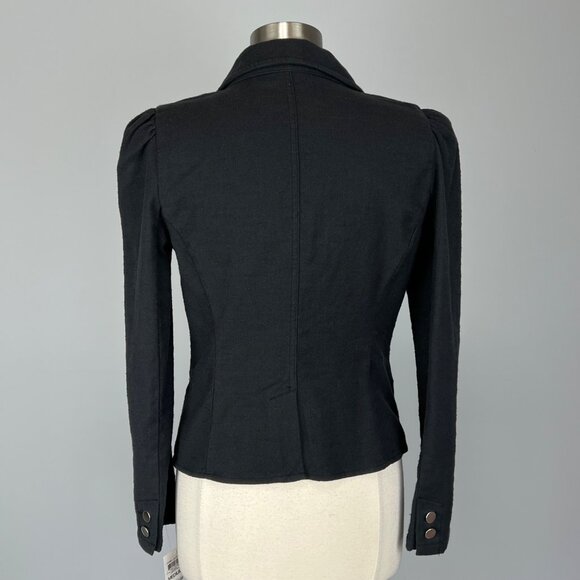 INC International Concepts Womens Black Puff Shoulder Blazer One Button size M - Picture 6 of 13